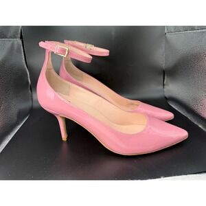 Kate Spade New York Pink Patent Leather Pointed Toe Ankle‎ Strap Heels